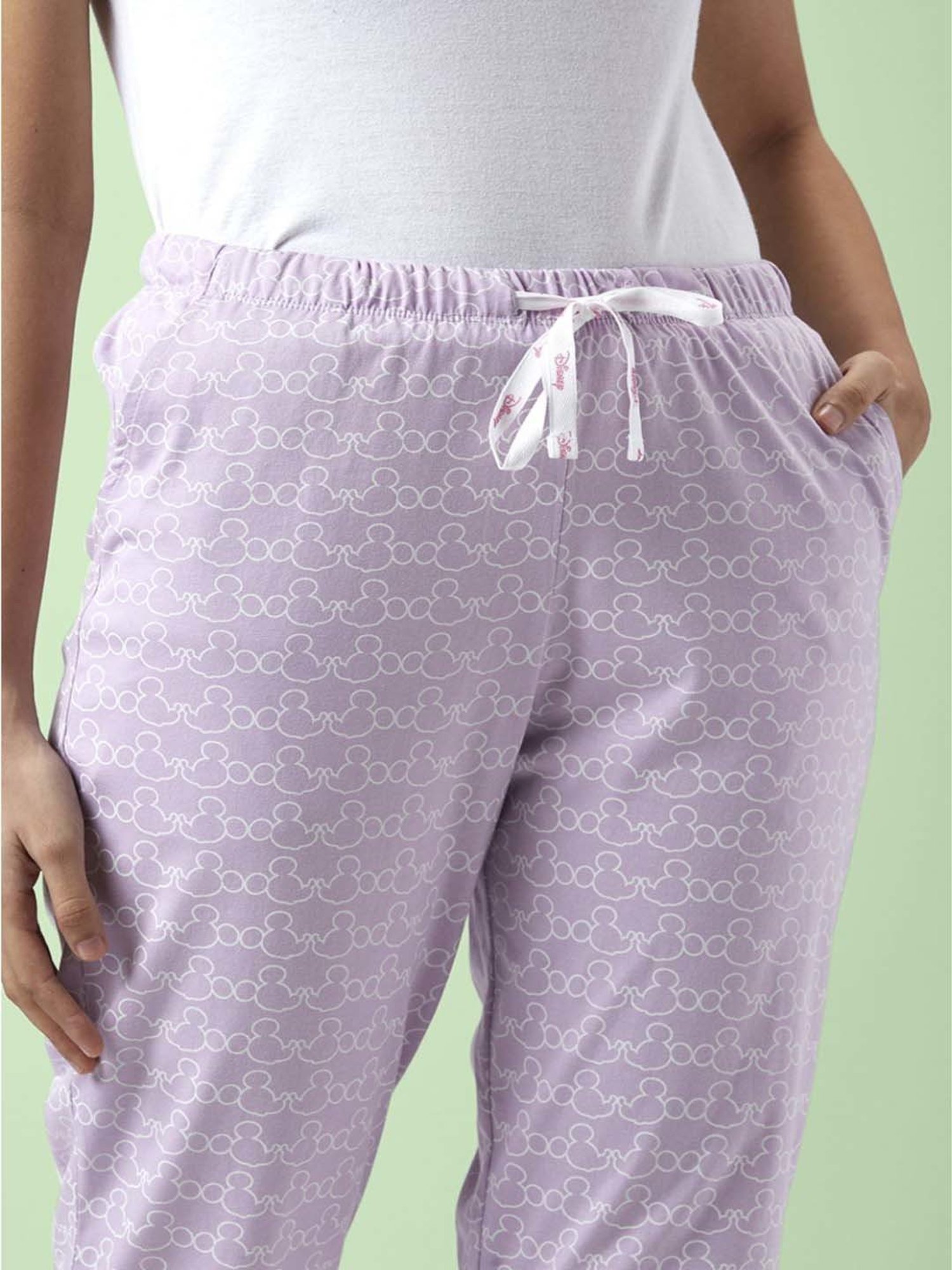 Dreamz by Pantaloons Lilac Cotton Printed Pyjamas