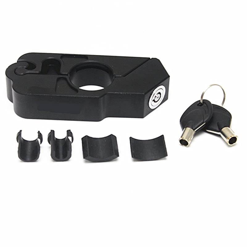 Motorcycle Handlebar Grip Brake Lever LockAnti Theft Security CapsLock Black