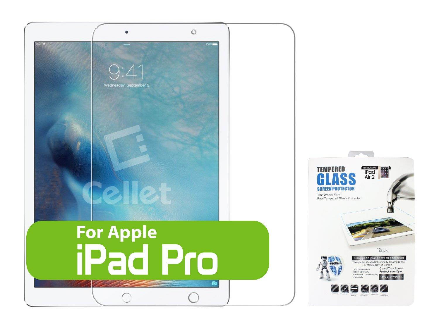 Cellet Premium Tempered 9H Glass Screen Protector for iPad Pro - Non-Retail Packaging - Clear