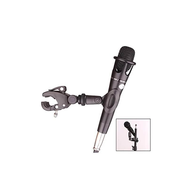 Mic Clamp Microphone Stand Grip Mount with Clip Holder