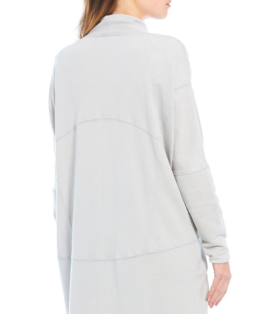 A Loves A Round Neck Long Bishop Sleeve Rib Knit Sweater