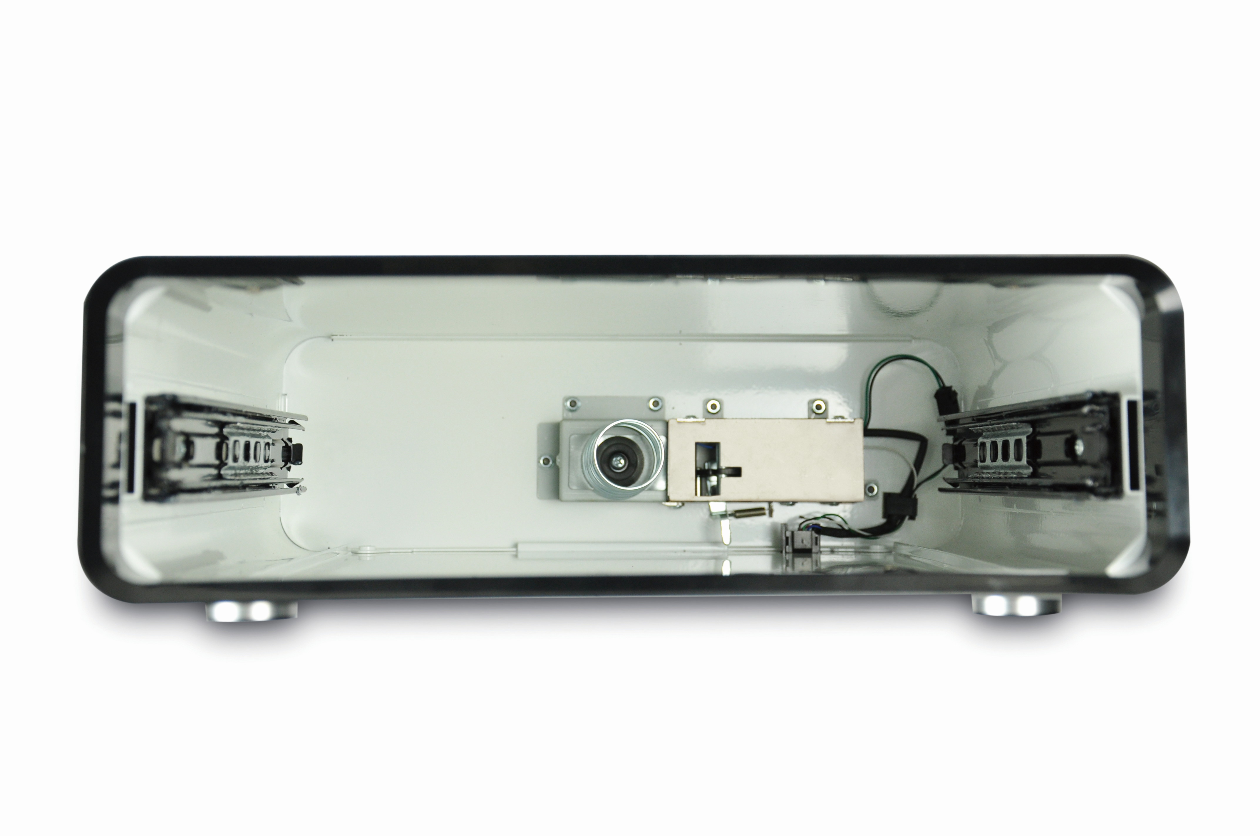 Beelta Mini Cash Register Drawer 13&rdquo; for Point of Sale (POS) System with Fully Removable Cash Tray, 5 Bill slots / 5 Coin slots, 24V, RJ11/RJ12 Key-Lock, Media Slot, SPCC, White