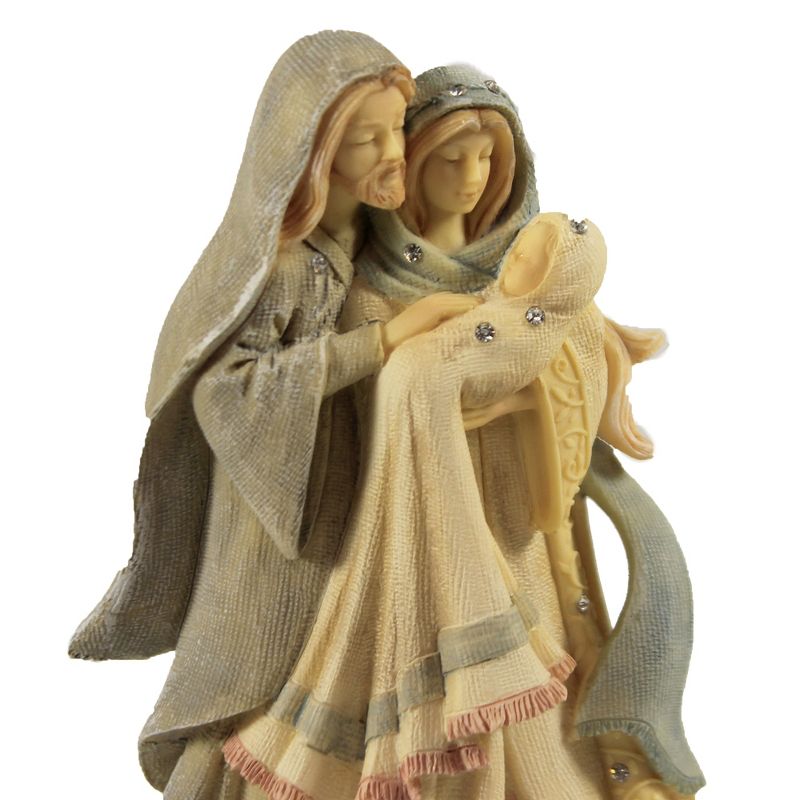 Foundations 8.5" Nativty With Creche Set Of 2 Holy Family Christmas  -  Decorative Figurines