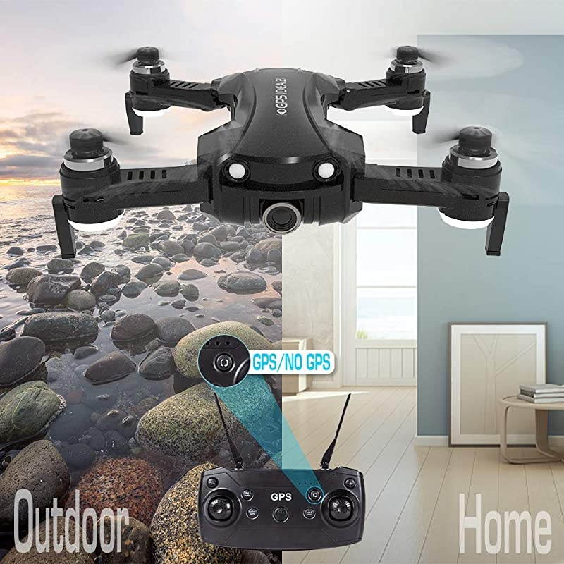 Drones with 4K Camera for Adults, IDEA21 5GHz WiFi FPV Live Video with Adjustable 120 Wide-Angle Camera and Quadcopter, RC Quadcopter Helicopter,15 Mins Flight Time (IDEA21)