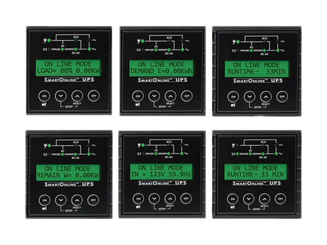 PR1000LCDRT2U Smart App Sinewave UPS System, 1000VA/900W, 8 Outlets, AVR, 2U Rack/Tower Black