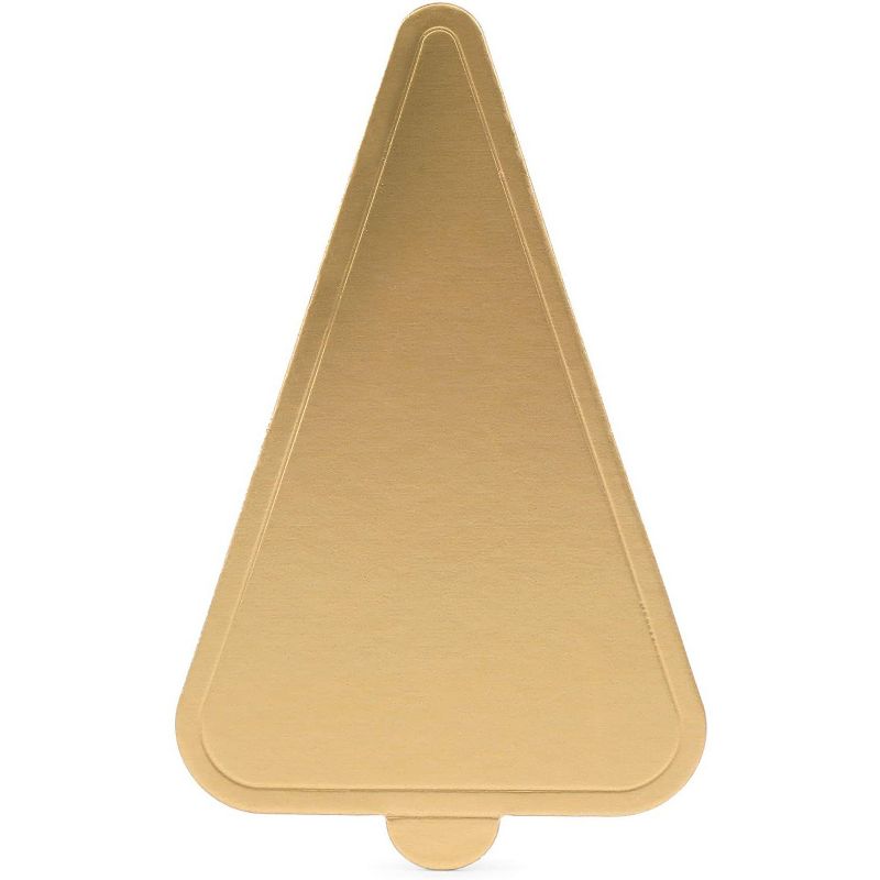 Sparkle and Bash 200 Pack Mini Cake Boards, Gold Foil Triangle Dessert Bases (3 x 4.6 In)