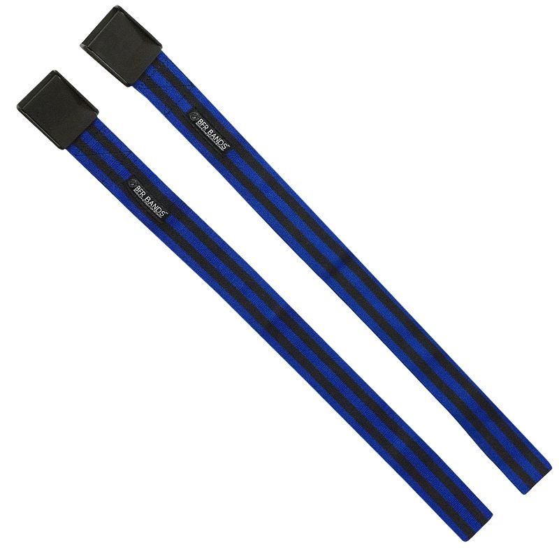 BFR Bands Pro Blood Flow Restriction Occlusion Training Bands - Black/Blue