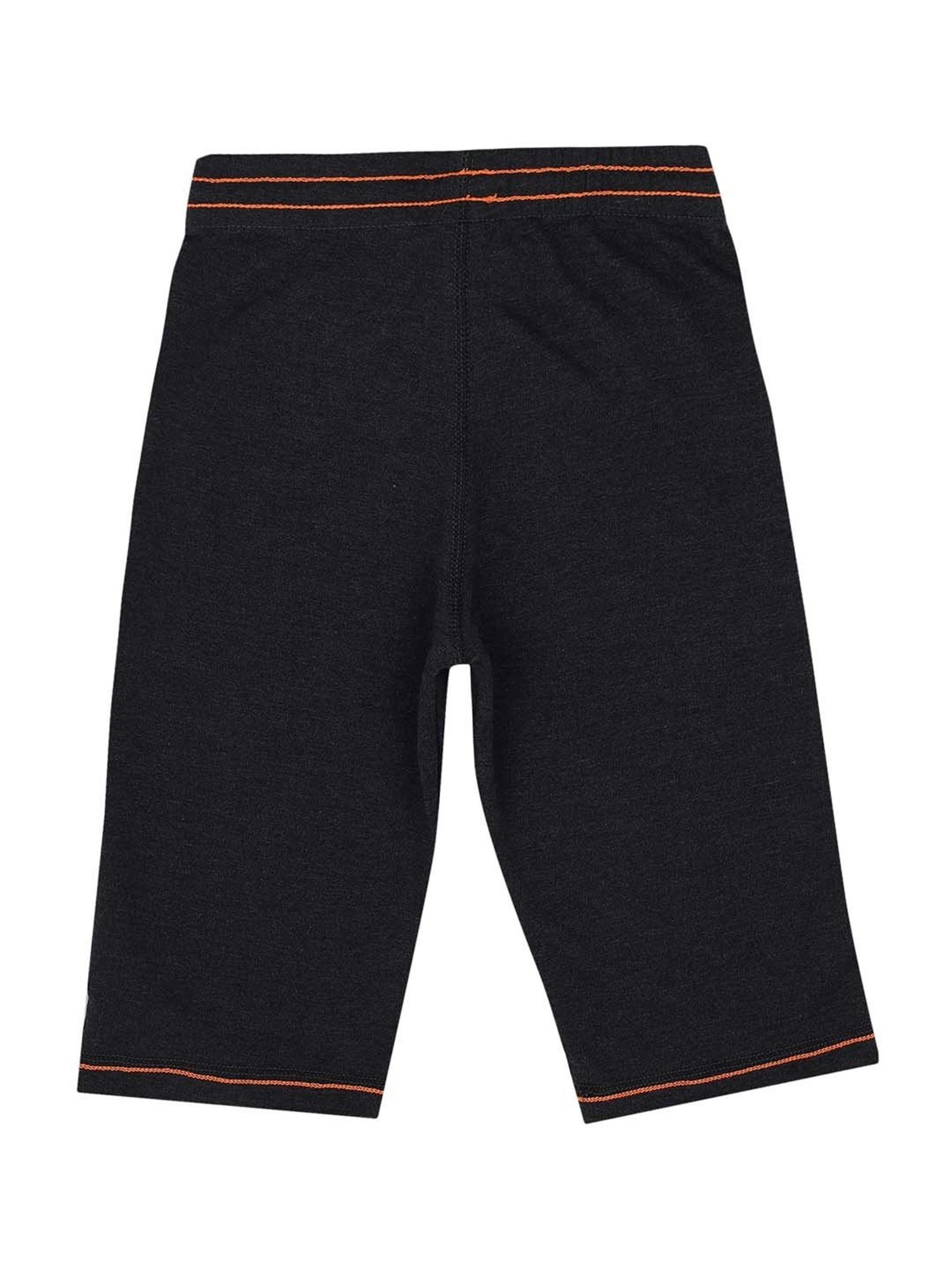 Proteens Kids Black Cotton Regular Fit Capris