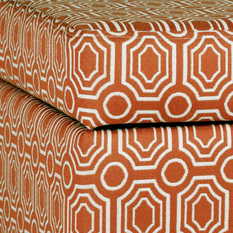 Sunshine Storage Cube Ottoman - Orange - HomePop