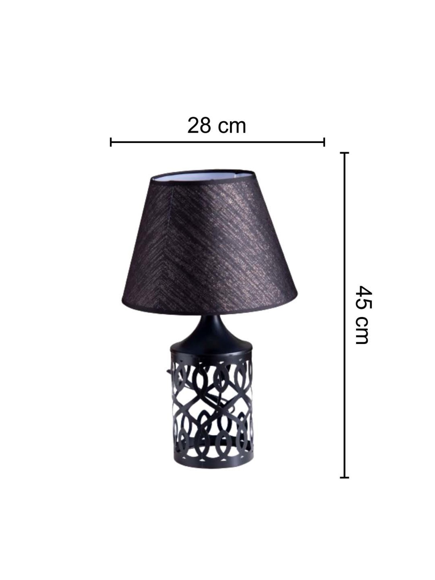 The Decor Kart Black Metal Charade Table Lamp
