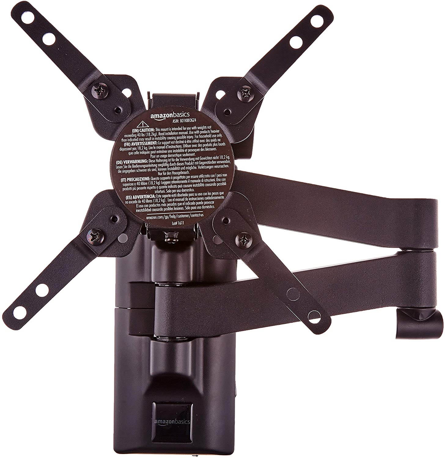 Heavy-Duty, Full Motion Articulating TV Wall Mount for 12-inch to 39-inch LED, LCD, Flat Screen TVs