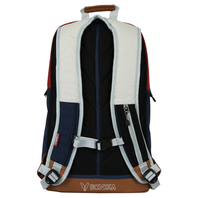 Bondka 19.5" Eolus Backpack - Blue/Tan/Maroon