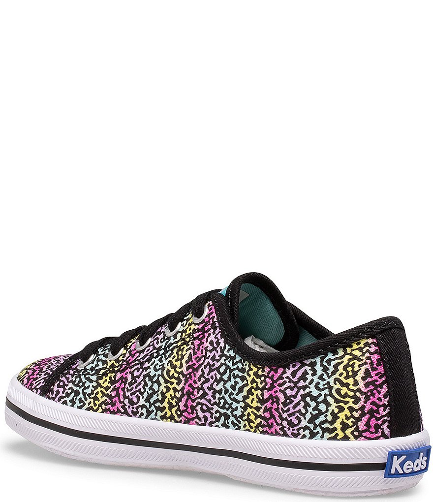 Keds Girls' Kickstart Notebook Print Rainbow Lace-Up Sneakers (Youth)