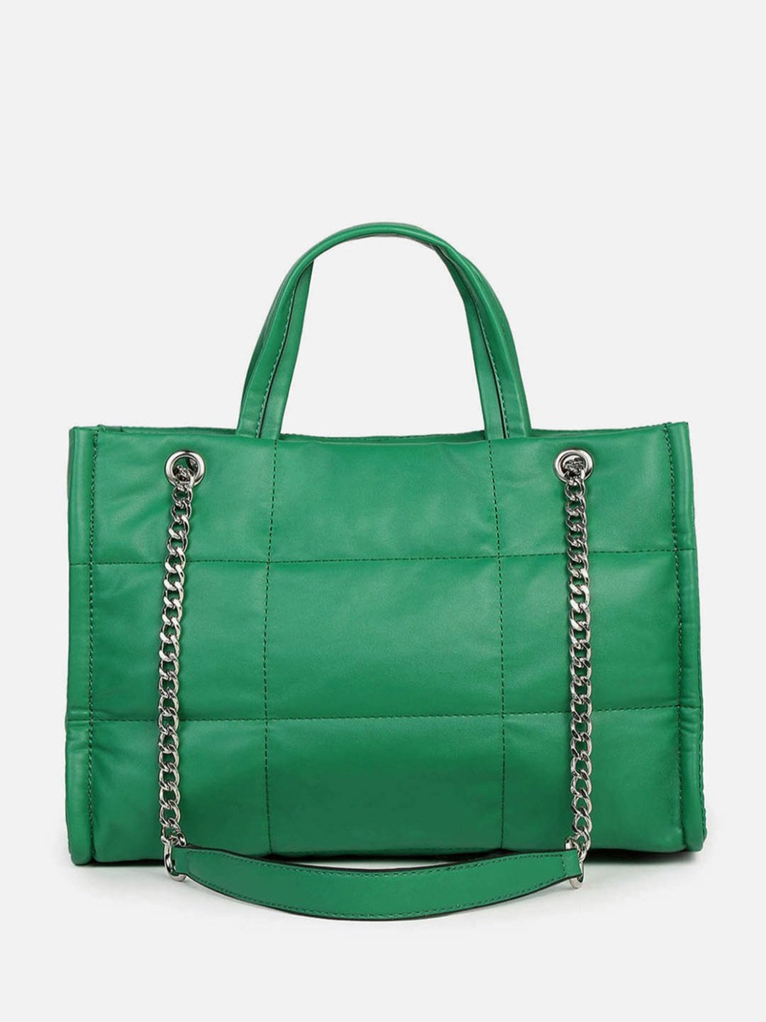 HauteSauce Green Quilted Medium Handheld Handbag