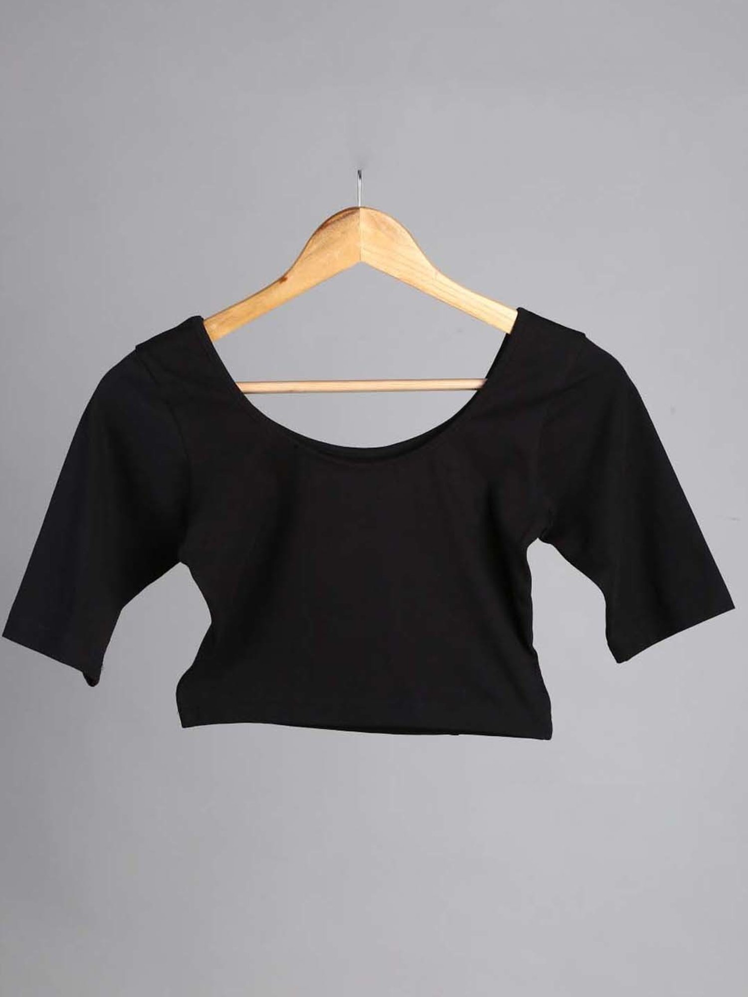 Swtantra Black Half Sleeves Blouse