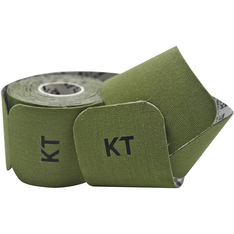 KT Tape x Forza Sports Cotton 10" Precut Sports Tape, 20 Strips, Military Green
