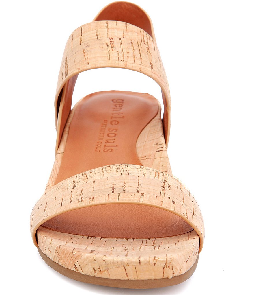 Gentle Souls Gisele Two Band Cork Wedge Sandals