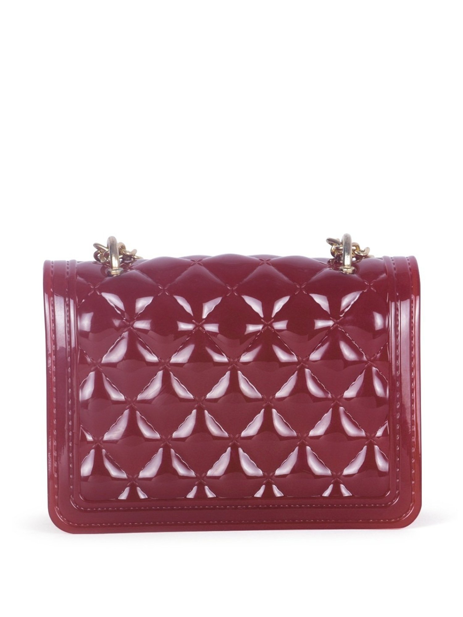 London Rag Maroon Quilted Small Sling Handbag