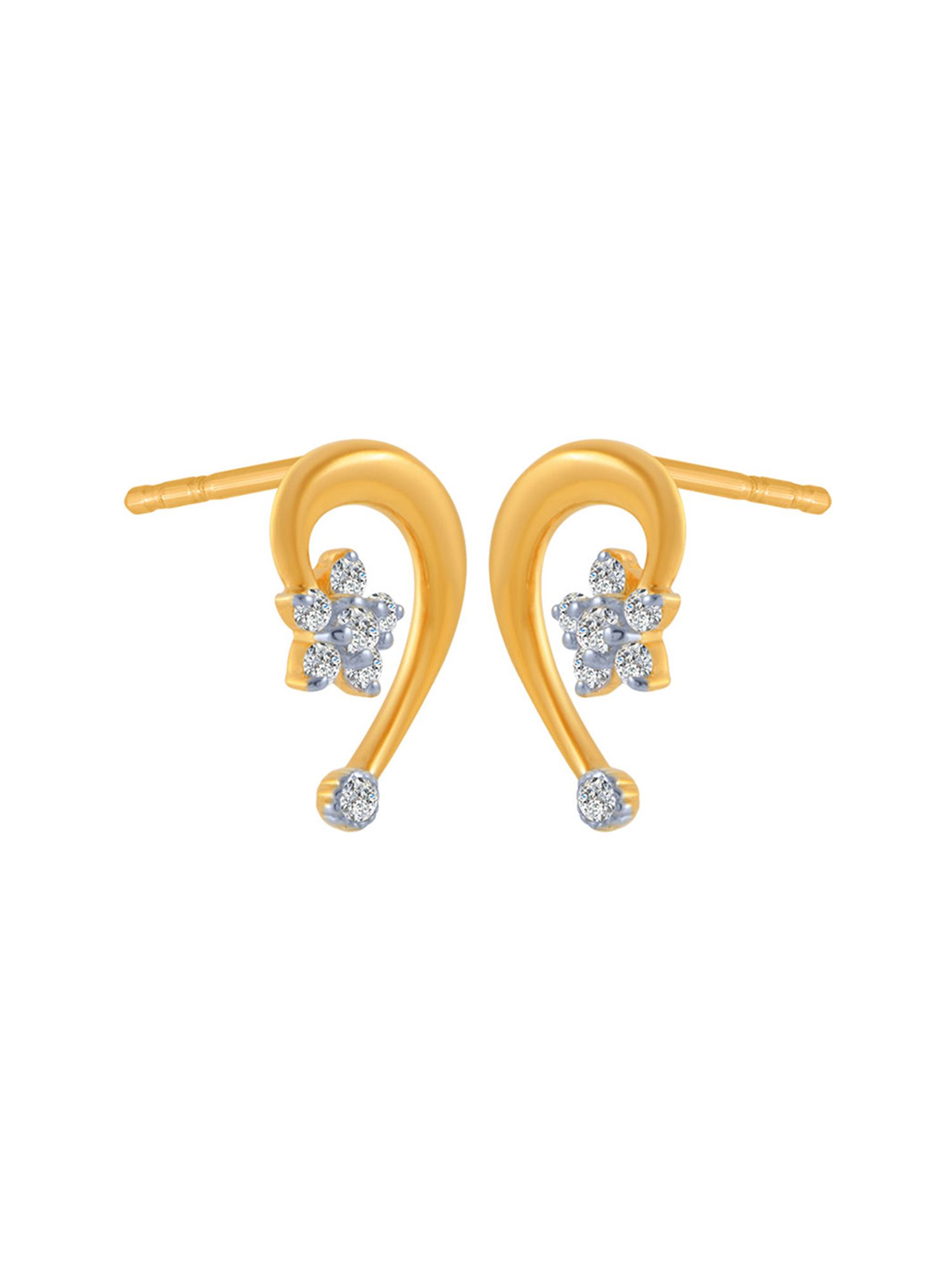 P.C. Chandra Jewellers 18 kt Gold & Diamond Earrings