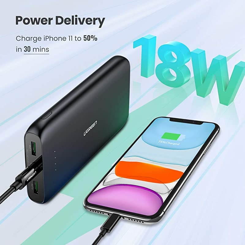 Power Bank 20000mAh USB C Portable Charger 18W Power Delivery Charging Quick Charge 30 External Battery Pack Compatible for iPhone 12 Pro SE 11 Pro Max XS XR iPad Pro Samsung Galaxy Note20