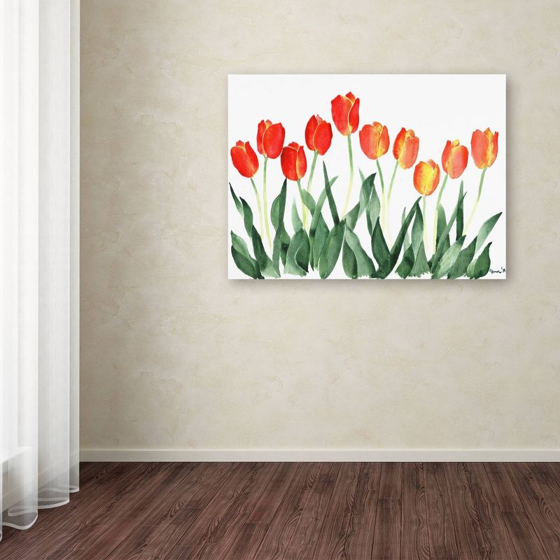 14" x 19" Tulips by Nicky Kumar - Trademark Fine Art