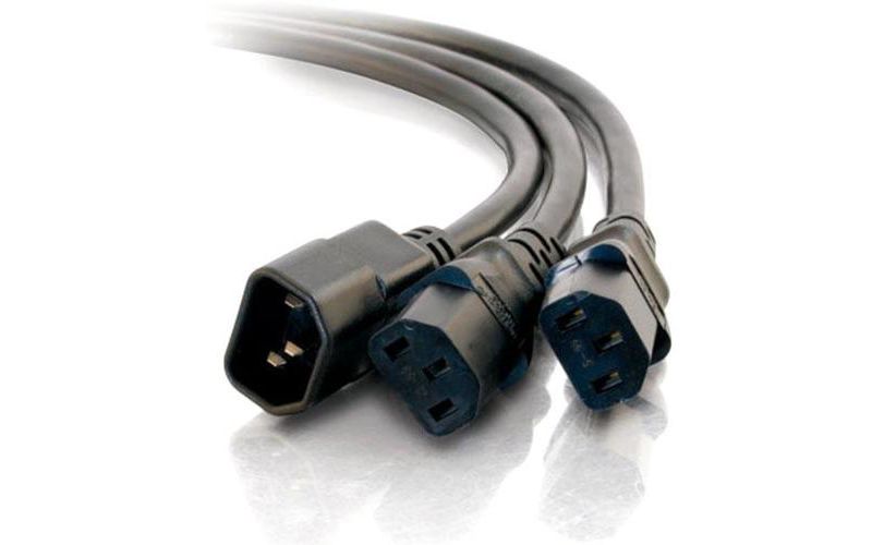 C2G 6ft 16 AWG 1-to-2 Power Cord Splitter (1 IEC320C14 to 2 IEC320C13) - 6ft