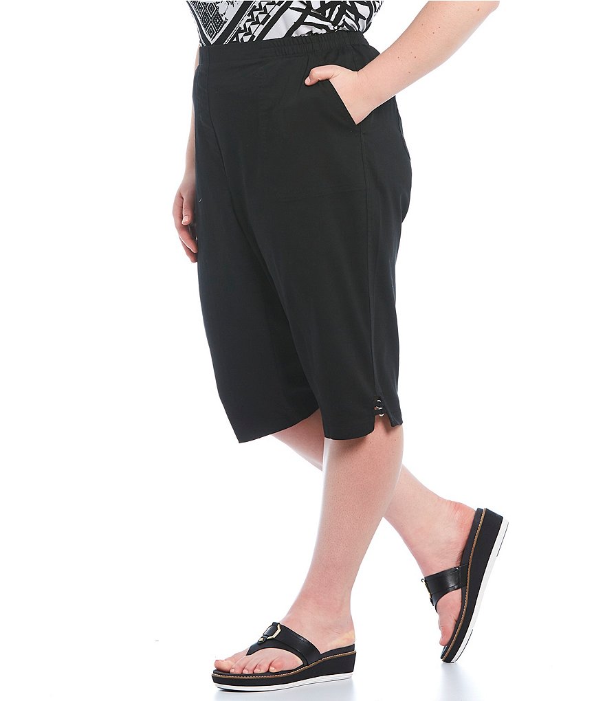 Vince Camuto Plus Size Tencel Drawstring Shorts