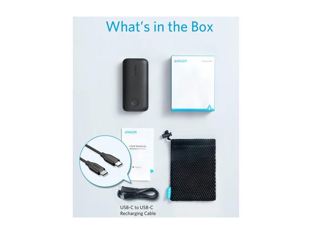 Anker PowerCore 10000 PD Redux, 10000mAh Portable Charger USB-C Power Delivery (18W) Power Bank for iPhone 11/11 Pro / 11 Pro Max / 8 / X/XS Samsung S10, Pixel 3/3XL, iPad Pro 2018