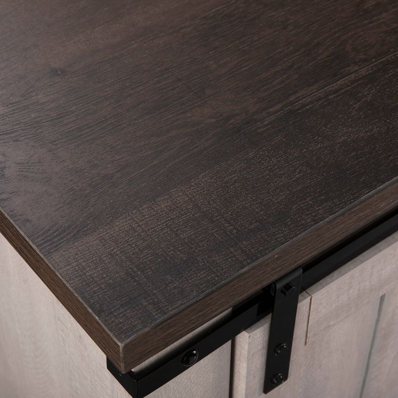 47.2" TV Stand For TVs up to 52" Saw Cut Off White - Home Essentials