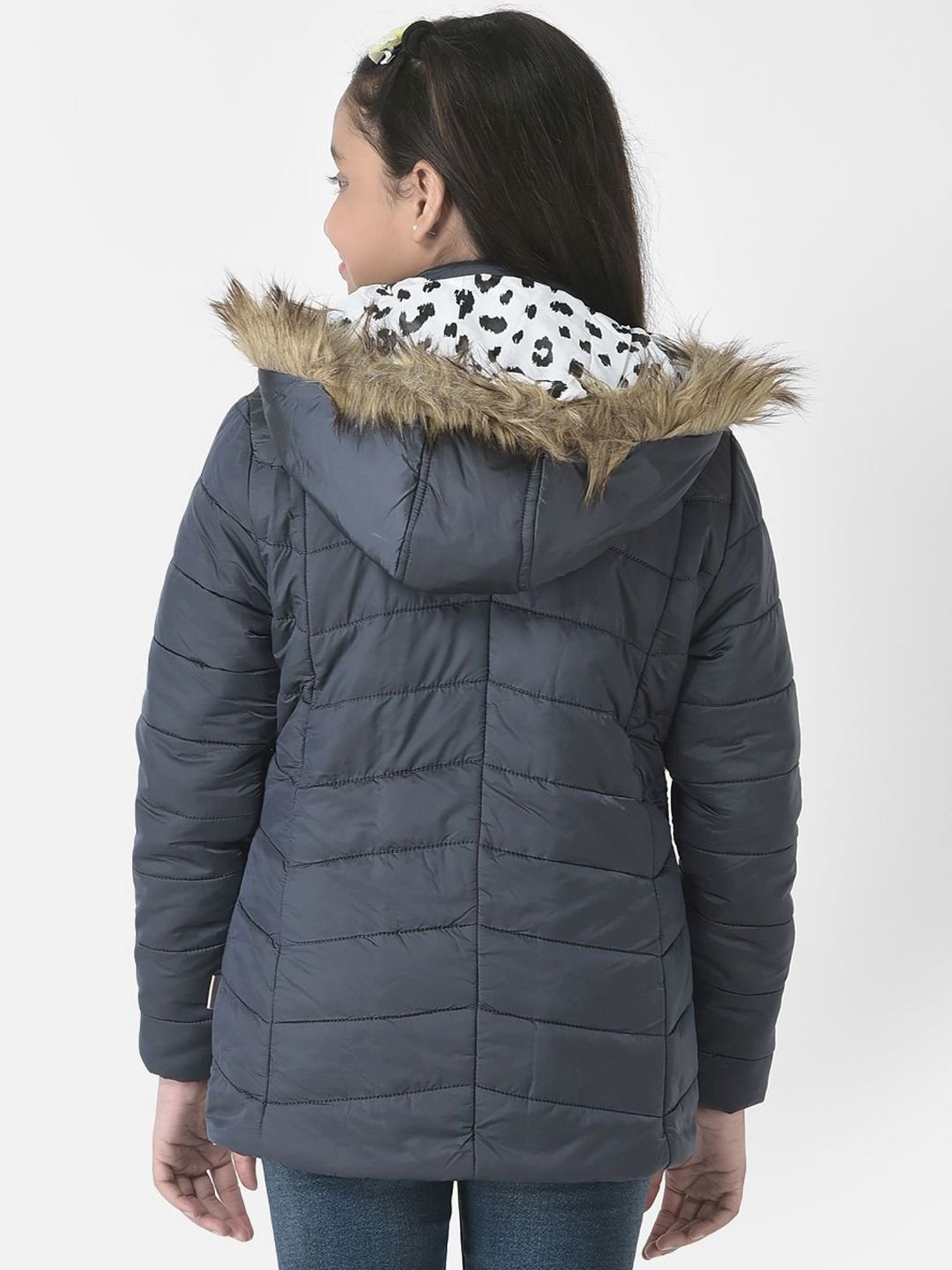 Elle Kids Black Self Pattern Jacket