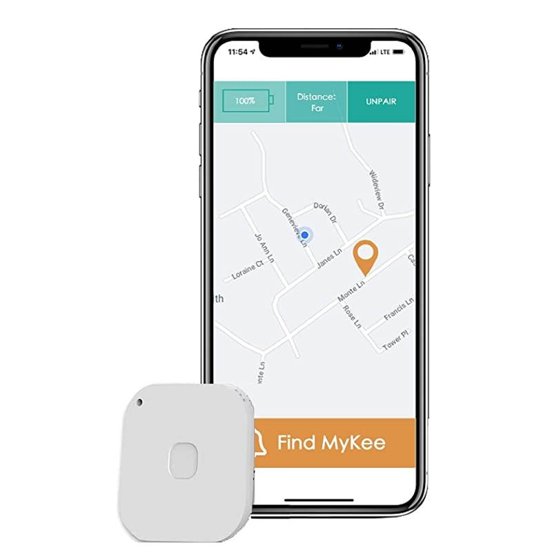 Key Finder Smart Bluetooth Item Locator with GPS for Keys Wallet Dogs Kids Luggage or Any Item | App for Phone Included