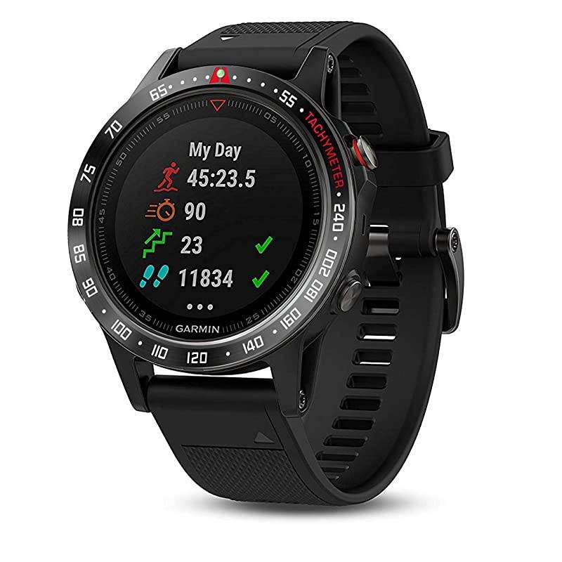 Titanium Metal Bezel Ring Compatiable with Fenix 5/5 Plus Bezel Ring Adhesive Cover Anti Scratch & Collision Protector for Garmin Forerunner 935/945 Watch Accessory - Titanium