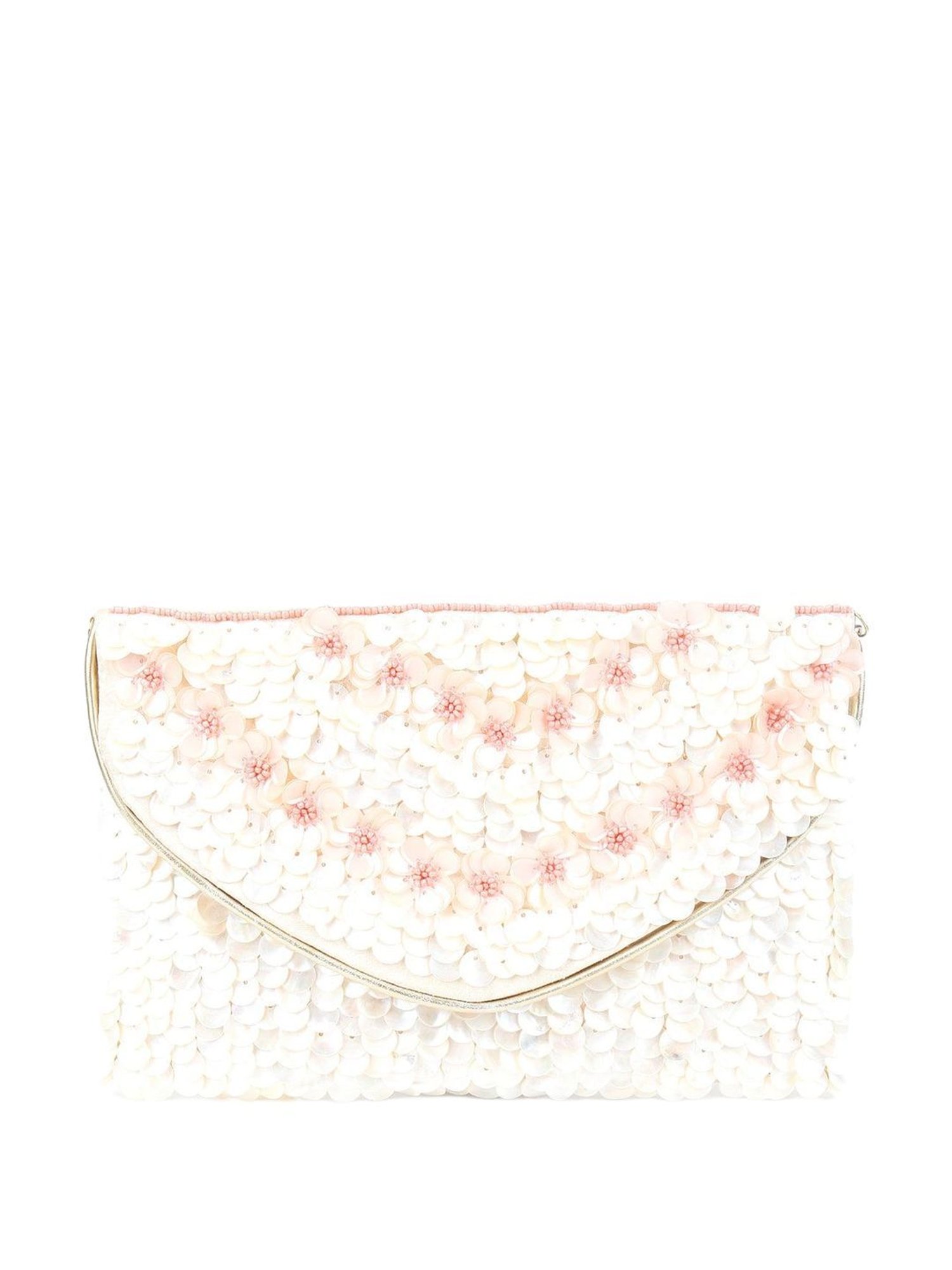 Odette Gold Embellished Sling Handbag