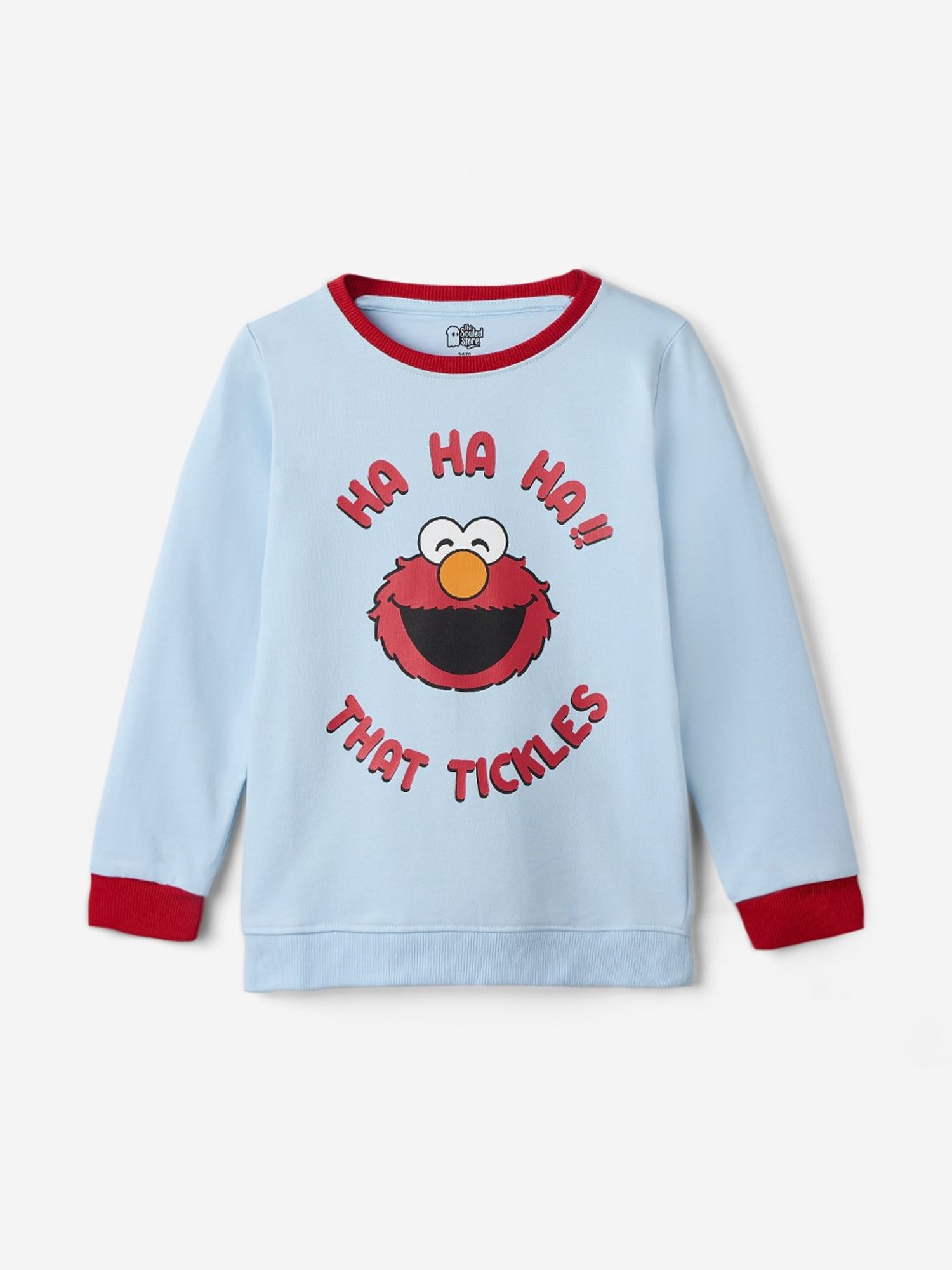 The Souled Store Kids Blue Graphic Print Full Sleeves Sweatshirt