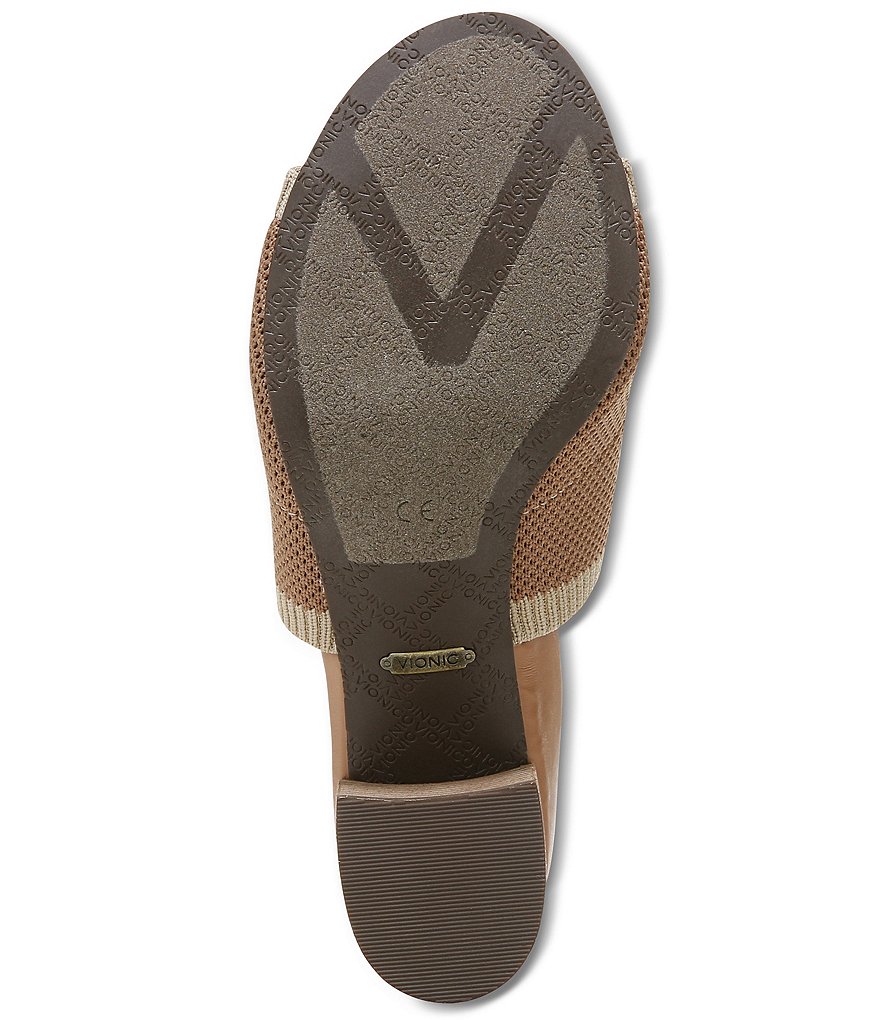 Vionic Fleur Knit Block Heel Mules