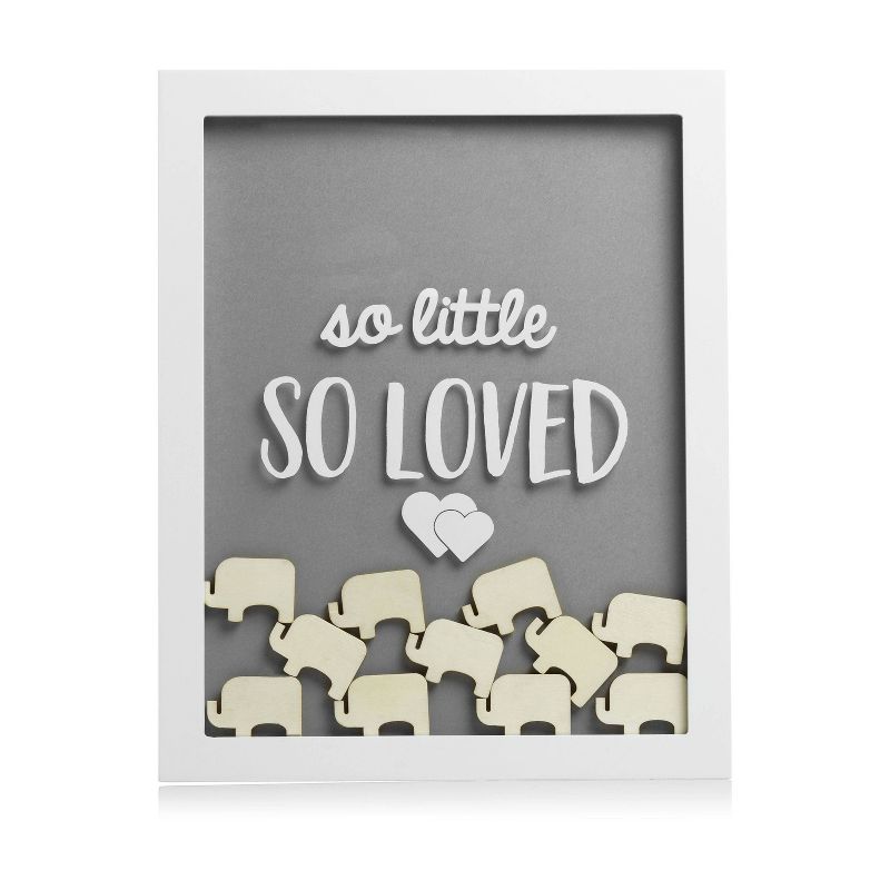 Pearhead Little Wishes Signature Guestbook Photo Frame - Gray/White