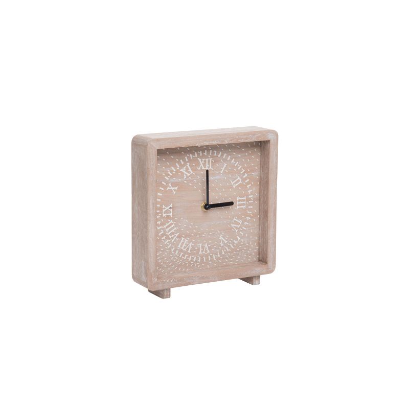 Small Weathered Table Clock White - Stonebriar Collection