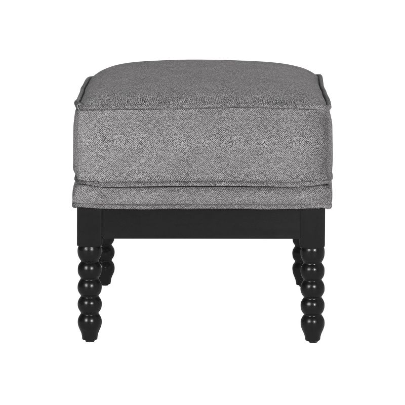 Colonnade Spindle Square Ottoman Pewter - Studio Designs Home