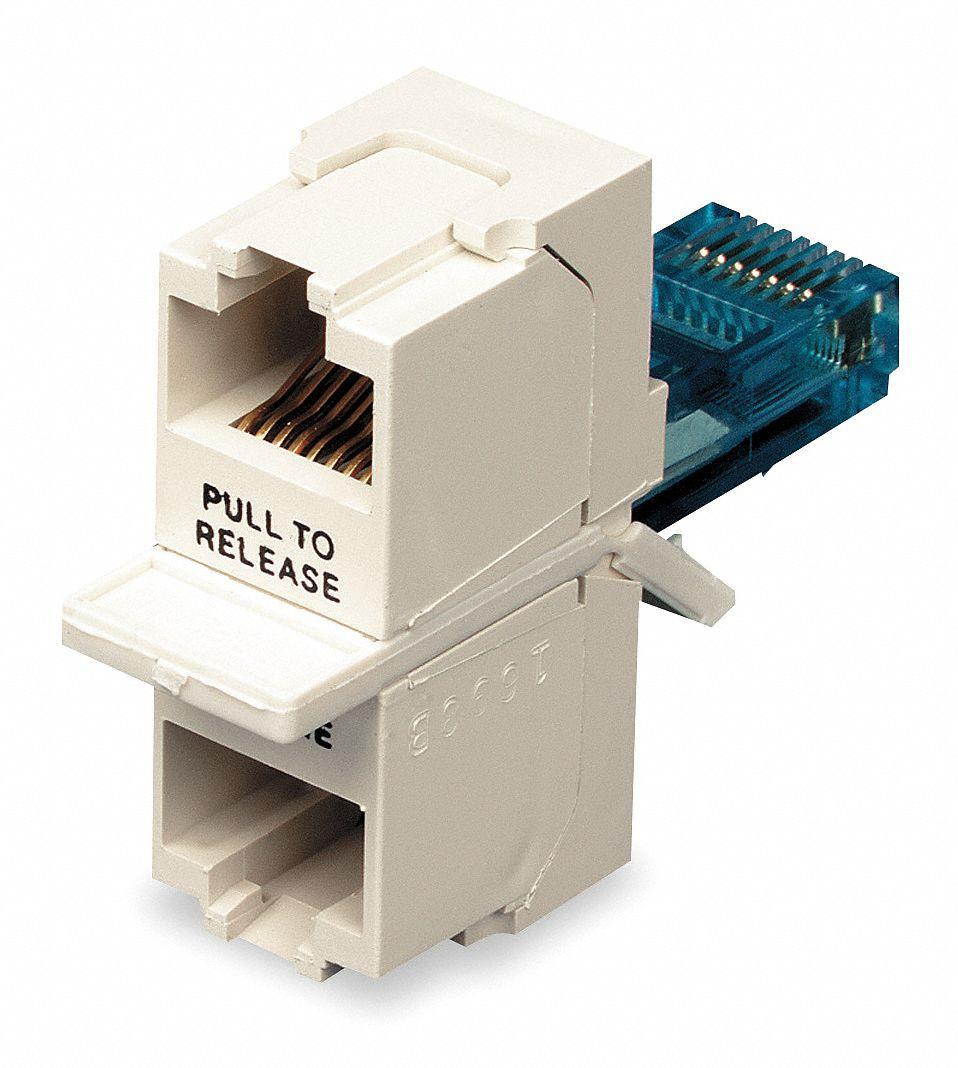 Hubbell Premise Wiring Adapter,Parallel,RJ45,Duplex,4 Contacts  BR851B