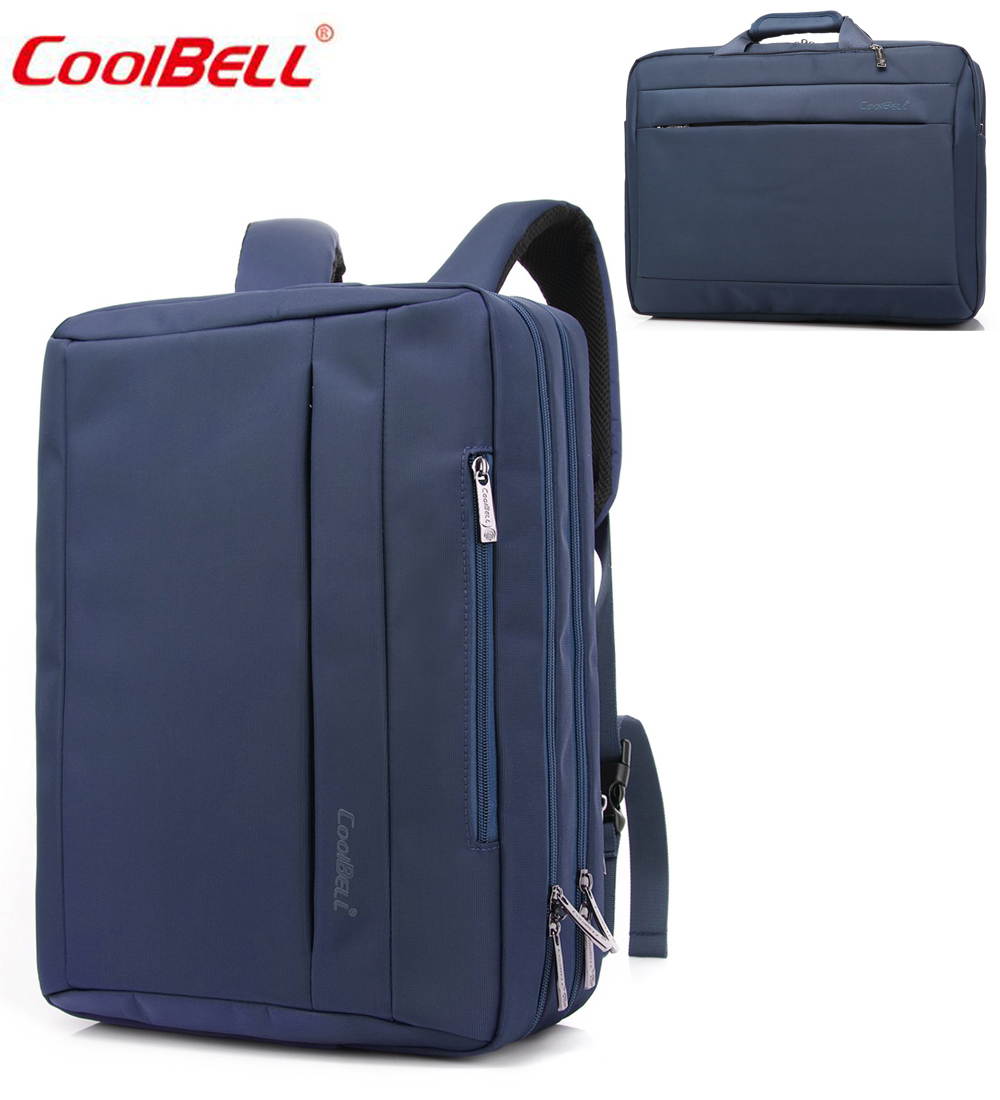CoolBELL Convertible Backpack Messenger Bag 17.3 Inch Laptop Shoulder Bag Expendable Business Briefcase Extra Large Multi-Functional Travel Computer Bag for Men,Black