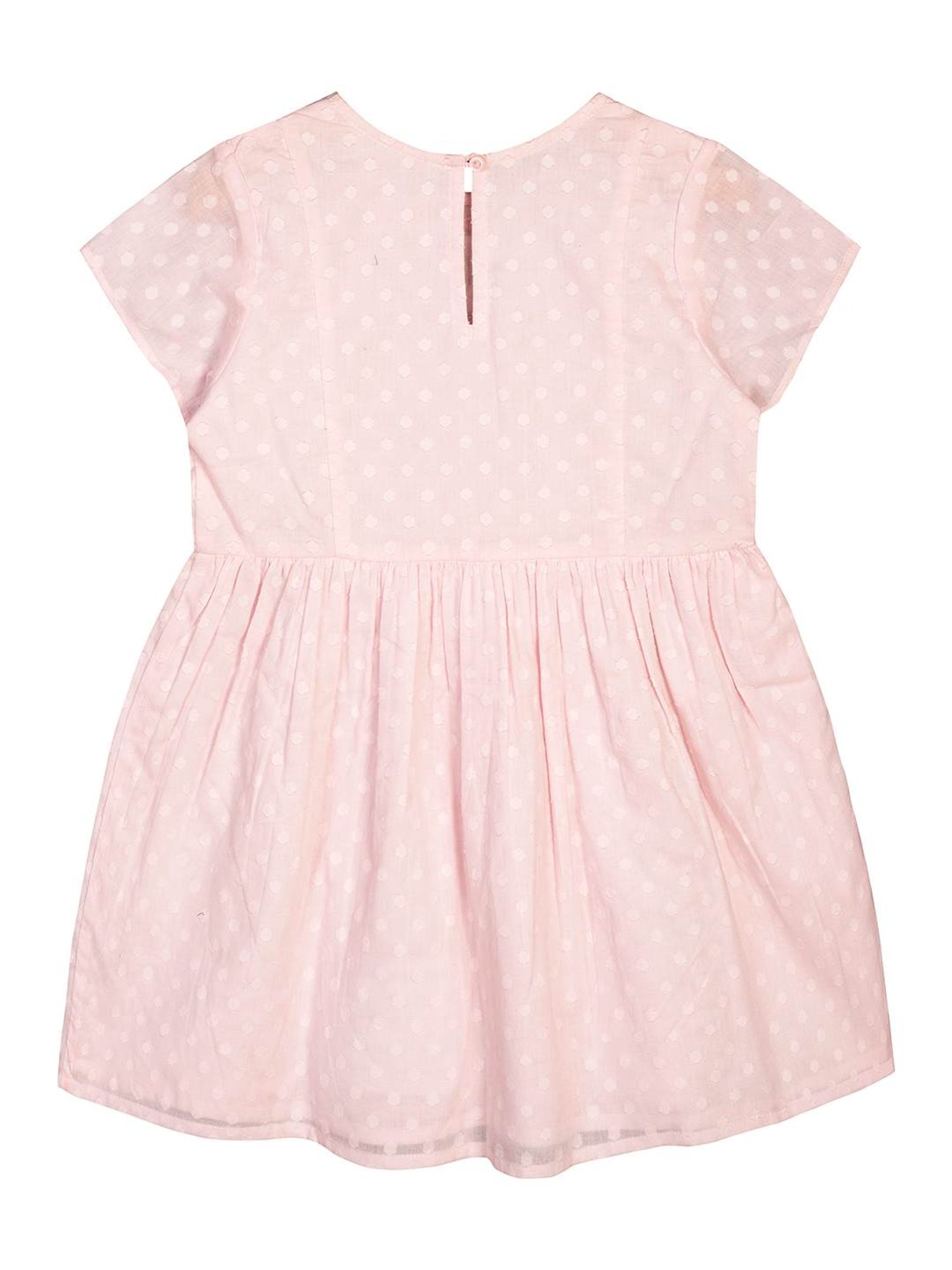 Budding Bees Kids Pink Embroidered Dress