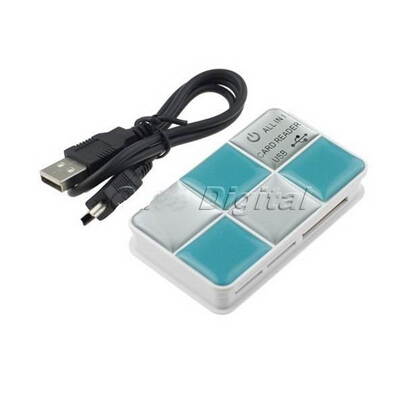 Topwin New USB 2.0 CF/SD/XD/M2/TF/MS Memory Card Reader/Writer