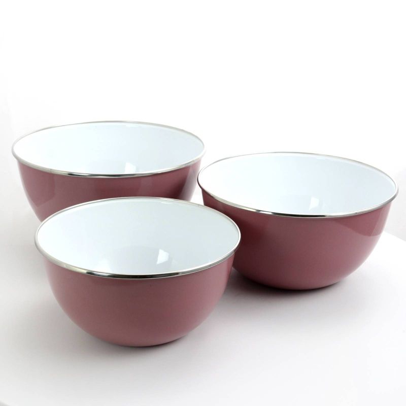 Gibson Home 6pc Steel Plaza Cafe Nesting Mixing Bowls with Lids