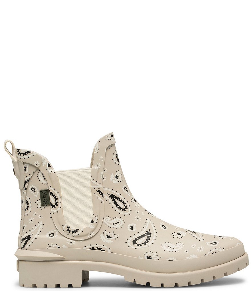 Keds Rowan Paisley Print Chelsea Rain Booties