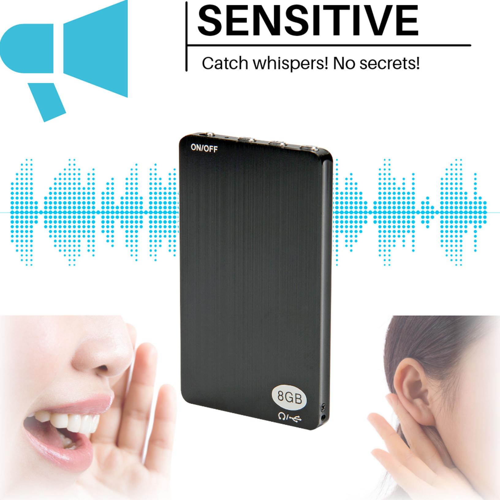 Mini Spy Audio Recorder Voice Activated Listening tool Aid Device 96 Hrs 8GB Bug