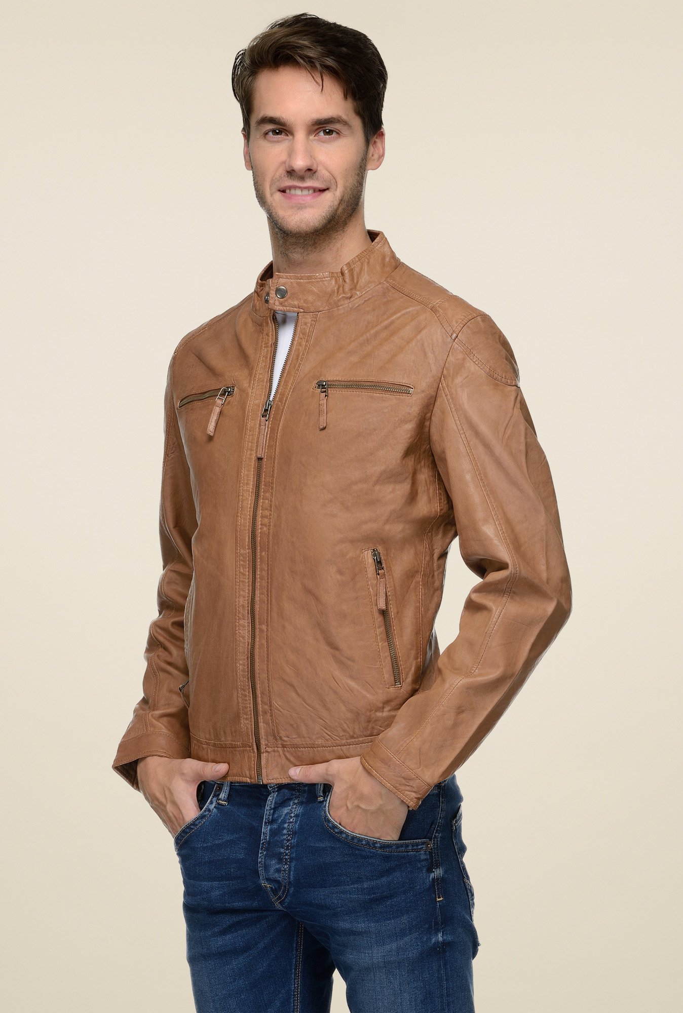 Teakwood Tan Full Sleeves Jacket