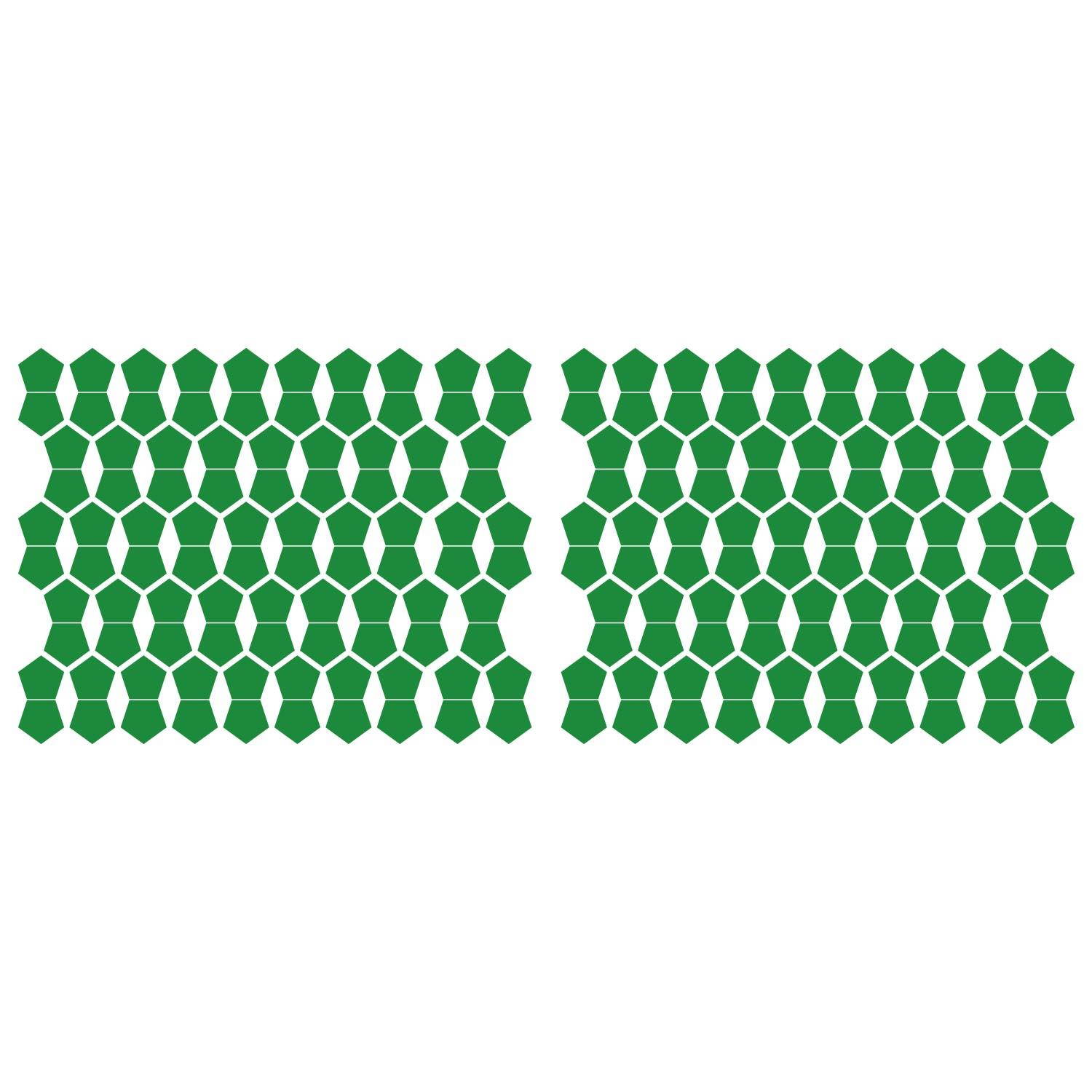 LiteMark 5.5 Inch Red Removable Pentagon Decals - Pack of 8