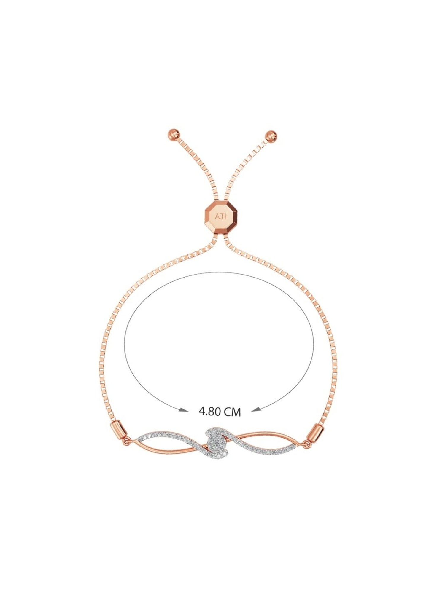 Candere by Kalyan Jewellers BIS Hallmark 18K Yellow Gold and Certified Diamonds Bracelet