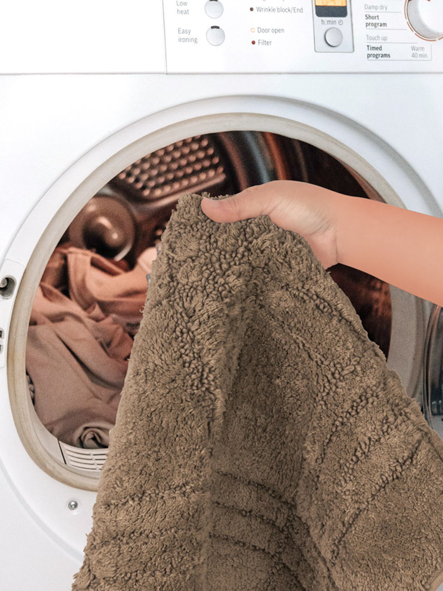 Freelance Taupe Cotton Set of 1 Bath Mats and Rugs