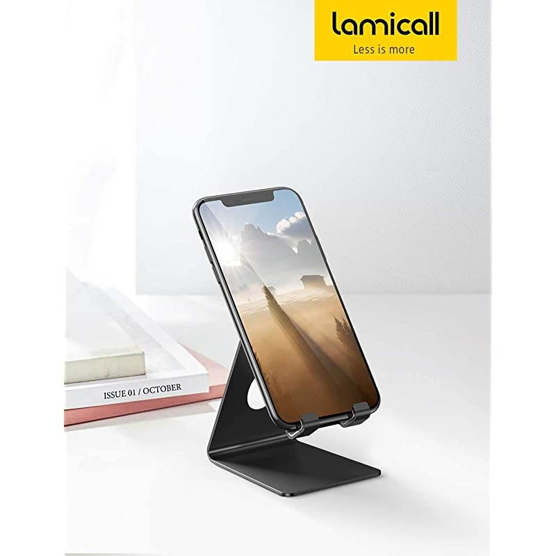 Cell Phone Stand Phone Dock Cradle Holder Stand for Office Desk Black